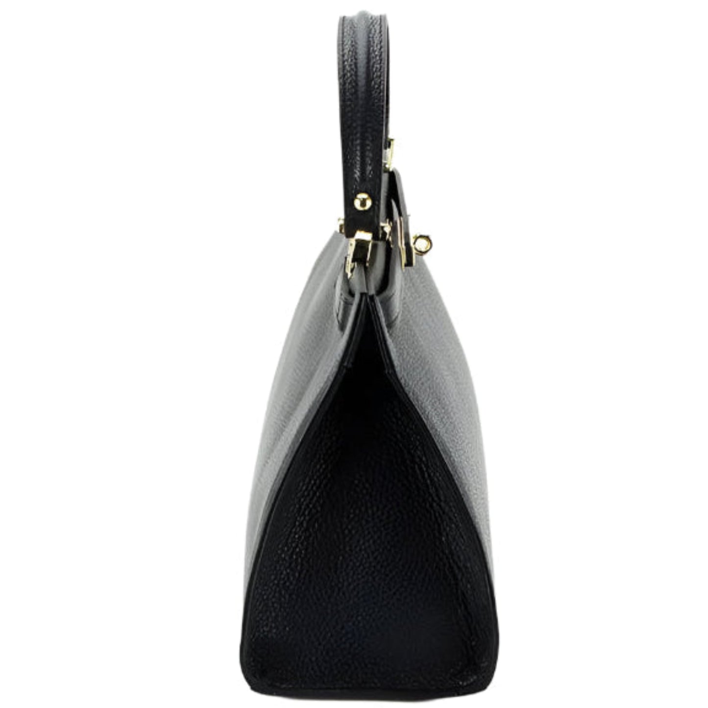 Comfort Top Handle Bag Black | High Quality Pebbled Italian Leather Handbag (Available in 4 Colors)